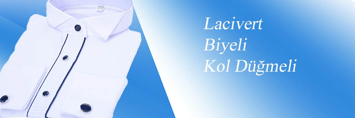  - Ata Yaka Lacivert Biyeli Kol Düğmeli Çocuk Gömlek