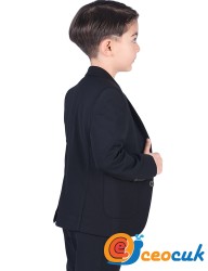 Beyaz Tişort Jogger Bağcıklı Pantolon Siyah Çocuk Takım Elbise - Thumbnail