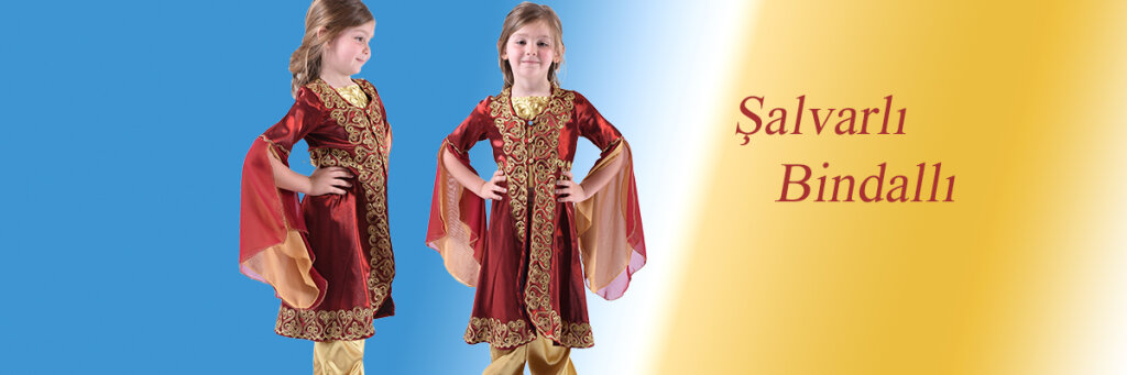 BORDO ŞALVARLI ÇOCUK BİNDALLI