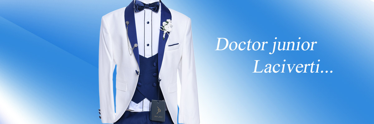 Doctor junior - Doctor junior Lacivert Yakalı Cocuk Takim Elbise