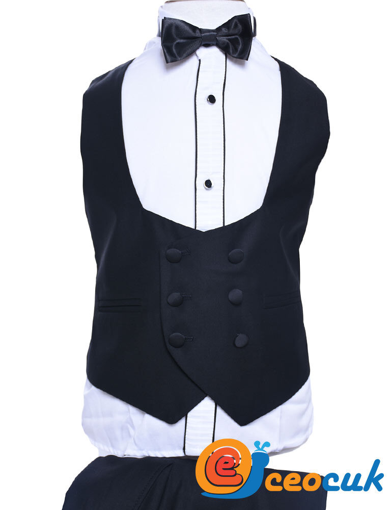 Doctor junior Siyah Cocuk Smokin Takim Elbise - 10