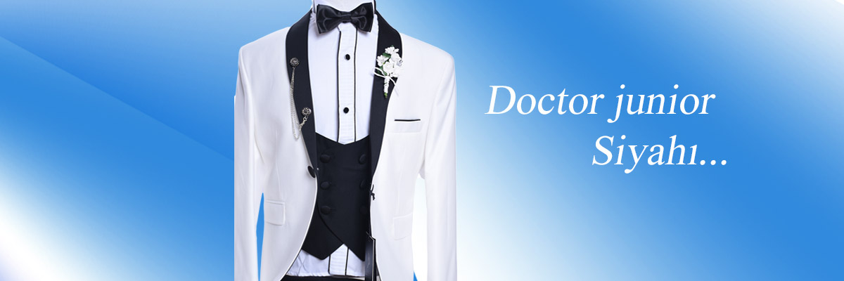 Doctor junior - Doctor junior Siyah Yakalı Cocuk Takim Elbise Doctor junior - Doctor junior Siyah Yakalı Cocuk Takim Elbise