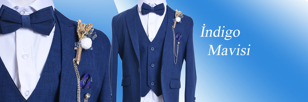 ceocuk - İndigo mavi Çocuk Takım Elbise