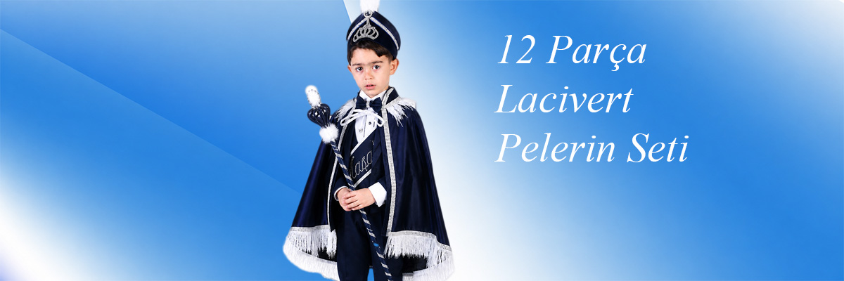 ceocuk - İsimli Lacivert Pelerin Çocuk Sünnet Ceketli Takım