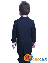 Lacivert Renk Kuyruklu Çocuk Frak Takım Elbise - Thumbnail