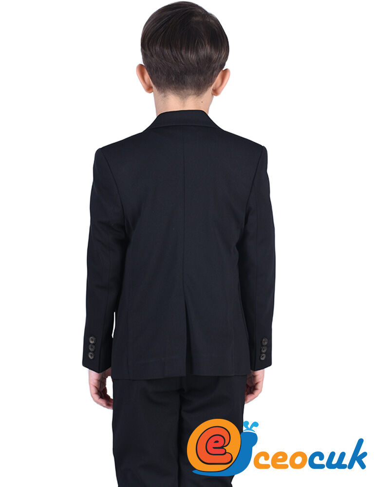 Siyah Jogger Bağcıklı Pantolon Çocuk Takım Elbise - 4