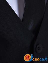 Siyah Renk Yelekli Çocuk Takım Elbise - Thumbnail