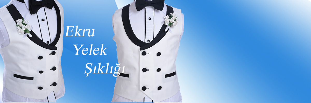  - Smokin Model Kruvaze Yelek Çocuk Takımı